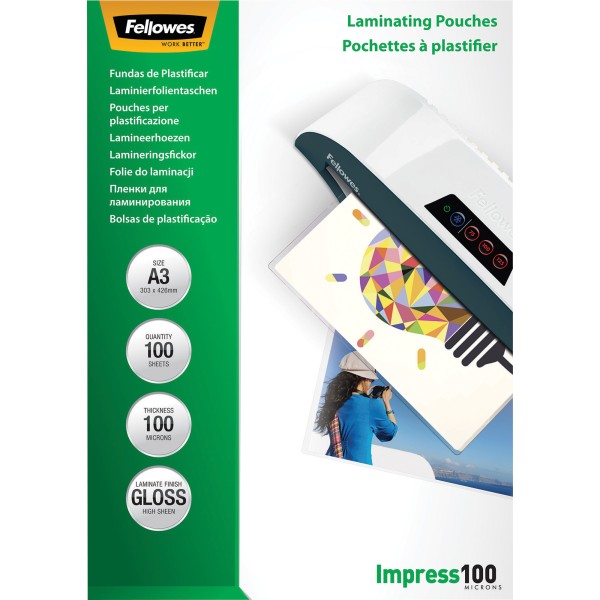 Fellowes Laminierfolie Impress 100 5351205 DIN A3 tr 100 St./Pack.