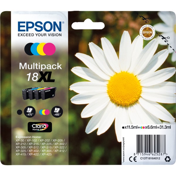 Epson Tintenpatrone C13T18164012 sw/c/m/y 4 St./Pack.