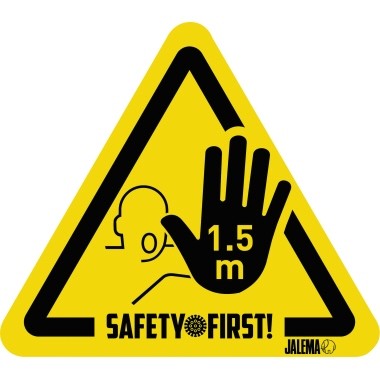 Jalema Hinweisschild Safety First - 1,5m Abstand
