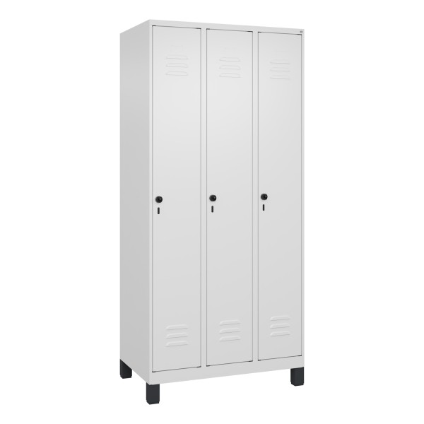 C+P Spind Classic PLUS 3Abteile 1950x900x500mm ws/ws