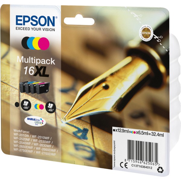 Epson Tintenpatrone C13T16364012 sw/c/m/y 4 St./Pack.