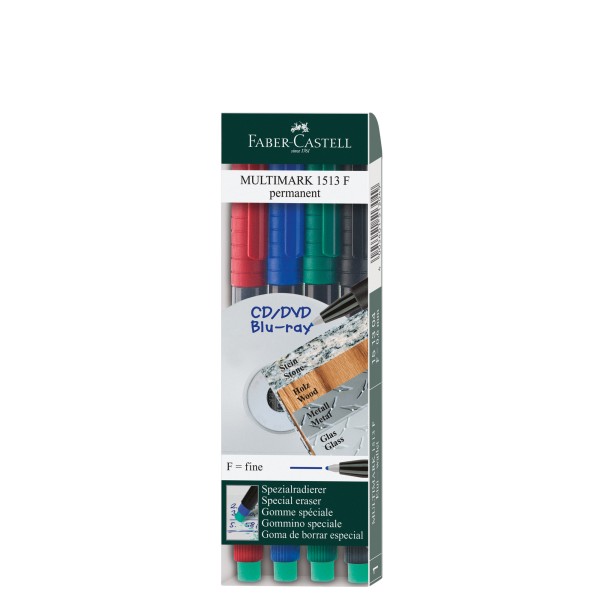 Faber Castell CD DVD-Marker MULTIMARK 151304 4 St./Pack.