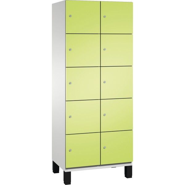 C+P Fächerschrank 4510422S10019 Füße 10Fächer B800mm lgr/cgn