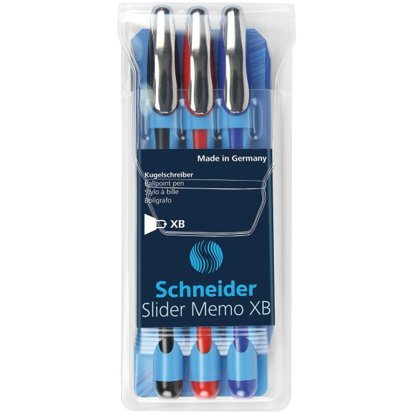 Schneider Kugelschreiber Slider Memo XB 150293 sortiert 3 St./Pack