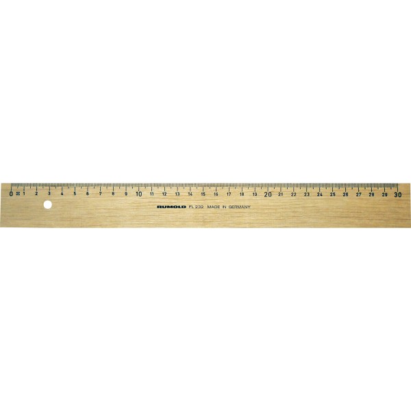 RUMOLD Holzlineal FL232/30 aus Weißbuche 30cm natur