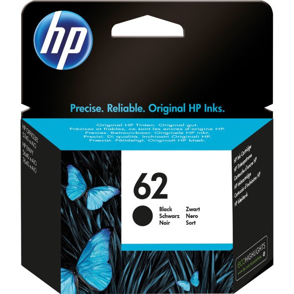 HP Tintenpatrone C2P04AE 62 200Seiten schwarz