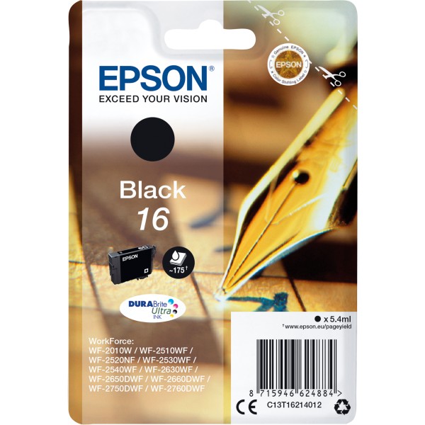 Epson Tintenpatrone C13T16214012 5,4ml schwarz
