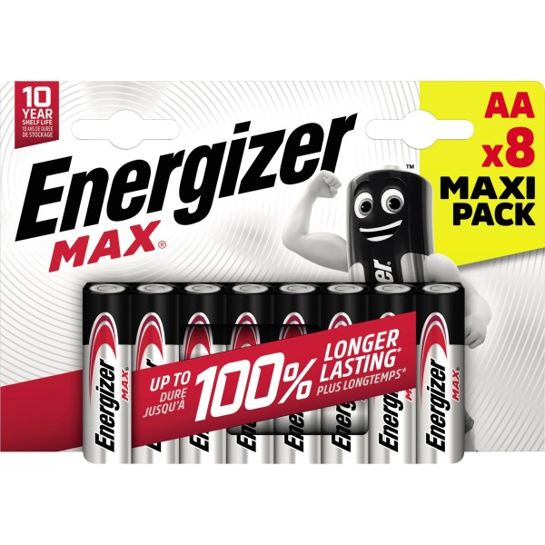 Energizer Batterie Max Alkaline E303324700 AA LR6 8St.