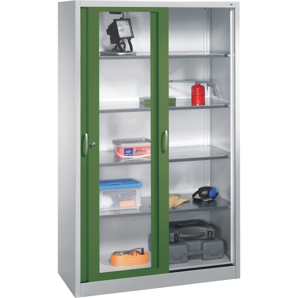 C+P Werkzeugschrank 2059055S10042 Schiebetür 1950x1200x500mm lgr/rgn