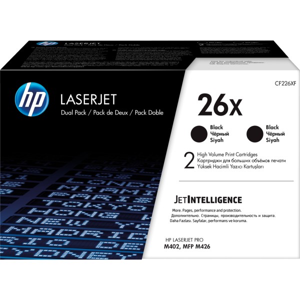 HP Toner CF226XD 26X 9.000Seiten schwarz 2 St./Pack.