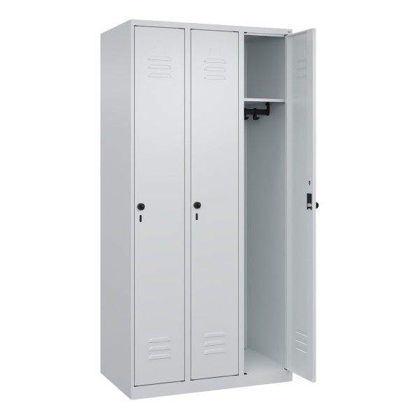 C+P Spind Classic PLUS 3Abteile 1850x900x500mm l.gr/l.gr