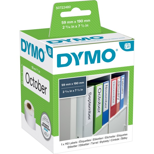 DYMO Ordneretikett S0722480 für LabelWriter 190x59mm ws 110 St./Rl.