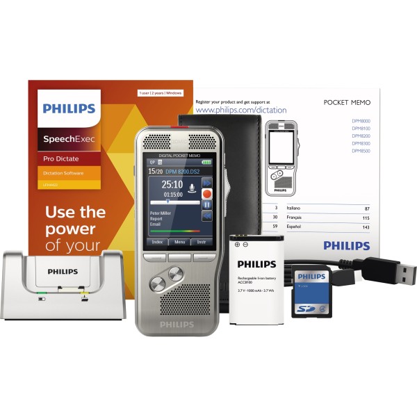 Philips Diktiergerät Digital Pocket Memo DPM8200/02