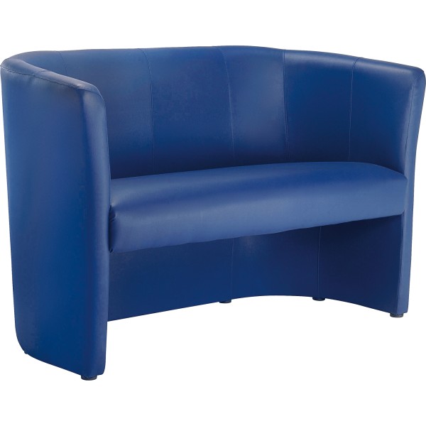 Sofa Kunstleder 1.275x765x615mm dunkelblau