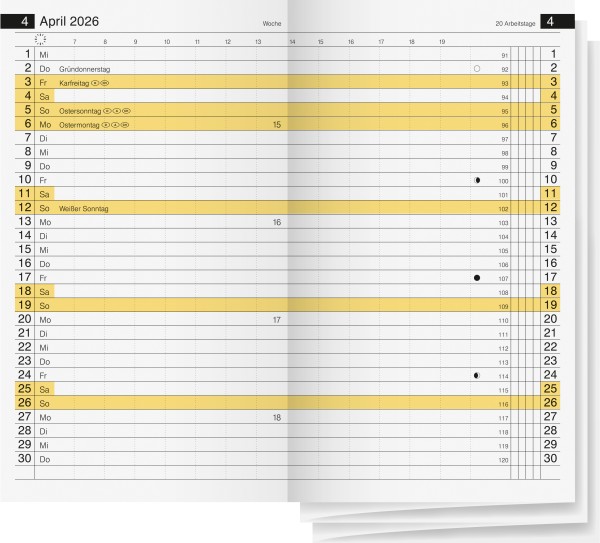 Ersatzkalender 7045600 für Miniplaner D15