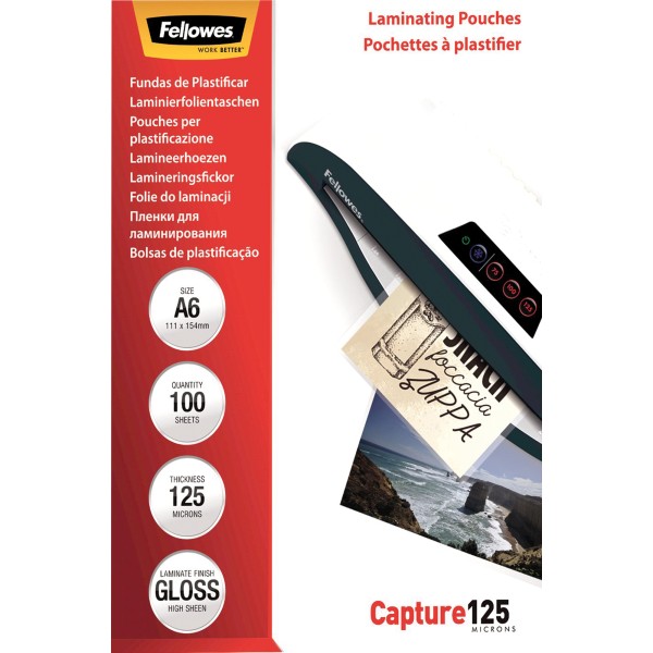 Fellowes Laminierfolie Capture 125 5307201 111x154mm 100 St./Pack.