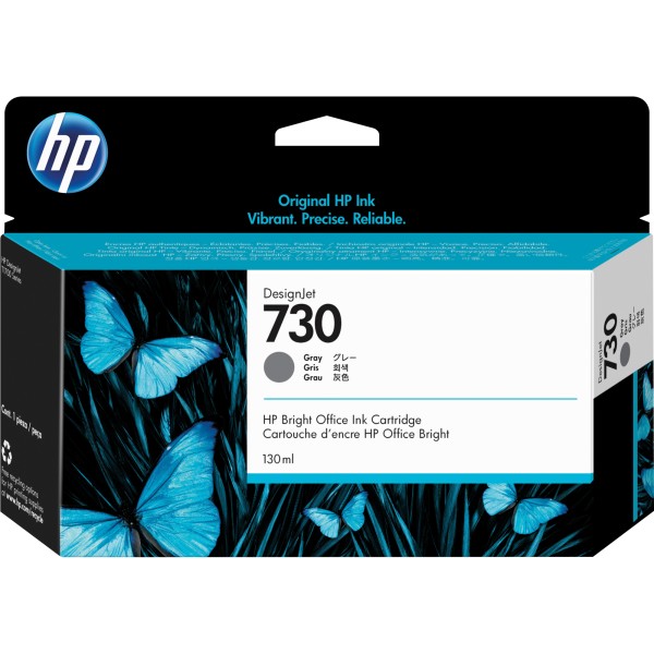 HP Tintenpatrone P2V66A Nr.730 130ml grau