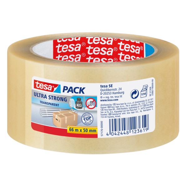 tesa Packband tesapack Ultra Strong 57176-00000 50mmx66m transparent