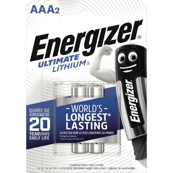 Energizer Batterie Ultimate Lithium 639170 AAA Micro L92 2 St./Pack.