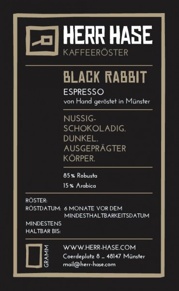 Black Rabbit, Espresso, 250 g / Beutel