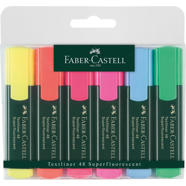 Faber-Castell Textmarker TEXTLINER 48 154806 sortiert 6St.