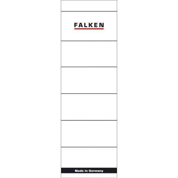 Falken Ordneretikett 80037047 breit/kurz sk weiß 10 St./Pack.