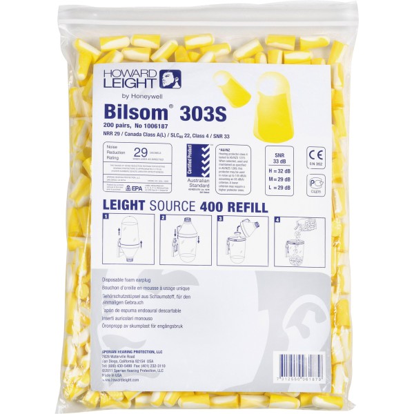 Howard Leight Gehörschutzstöpsel 1006187 Refill 33dB 200 Paar/Pack.