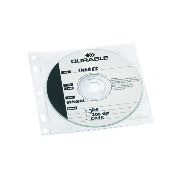 DURABLE CD/DVD Hülle COVER FILE 523919 PP transparent 10 St./Pack.