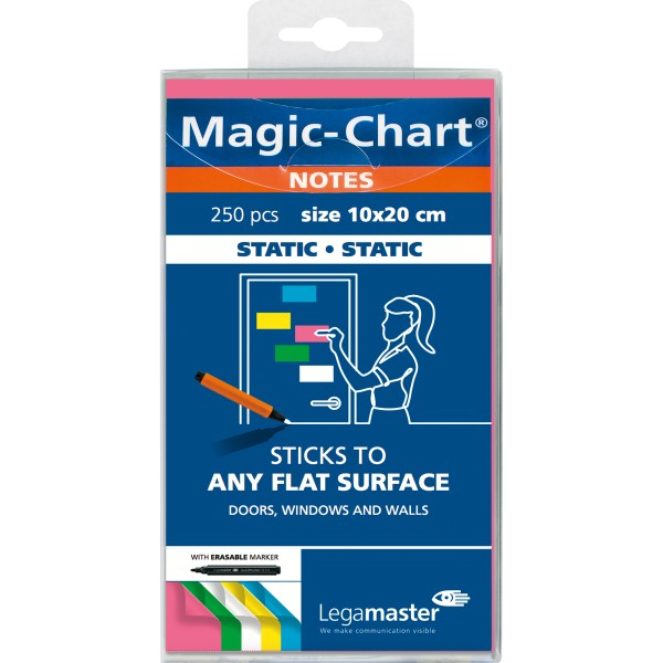 Legamaster Flipchartnotizen Magic Chart 7-159494 sort. 250 St./Pack.