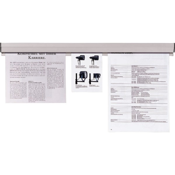 Franken Papierklemmschiene PKS58 58cm +Montageset