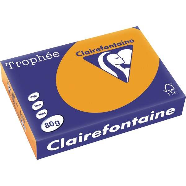 Clairefontaine Kopierpapier 2978C A4 80g neonorange 500Bl.