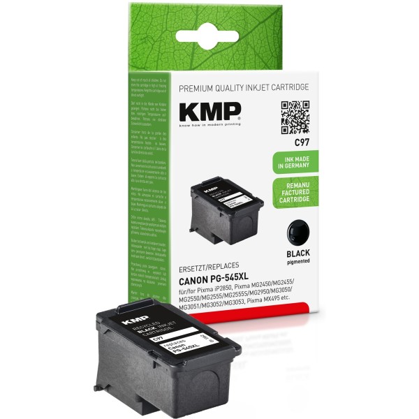 KMP Tintenpatrone C97 1562,4001 wie Canon PG545XL sw