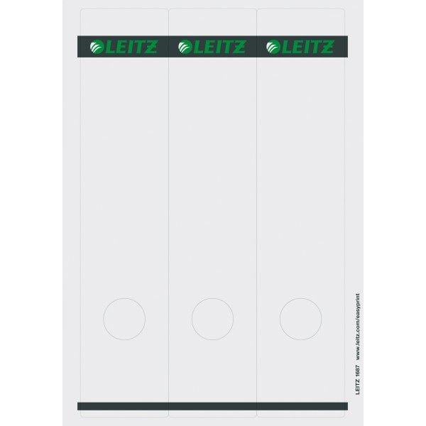 Leitz Ordneretikett 16870085 lang/breit Papier grau 75 St./Pack.