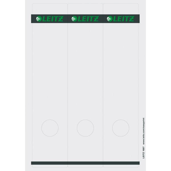 Leitz Ordneretikett 16870085 lang/breit Papier grau 75 St./Pack.