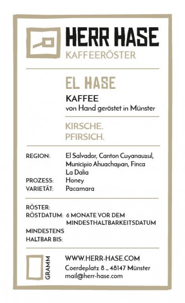 El Hase, Kaffee, 250 g / Beutel