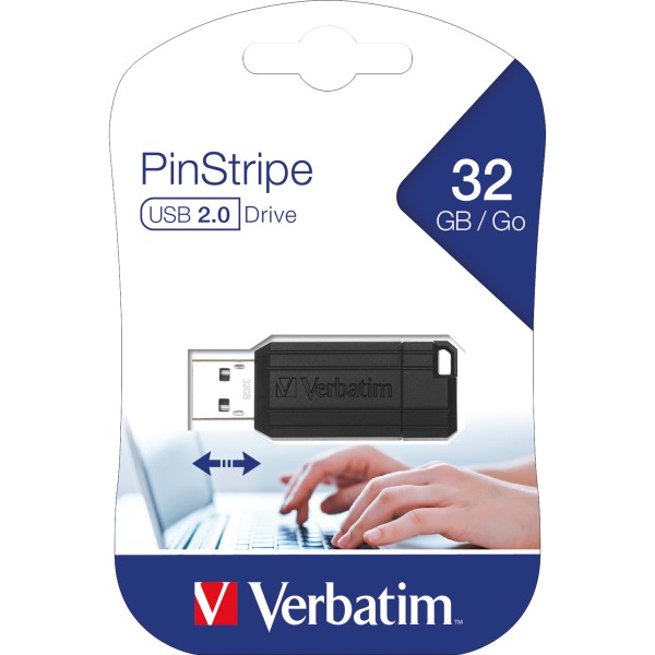 Verbatim USB-Stick PinStripe 49064 32GB USB2.0 sw