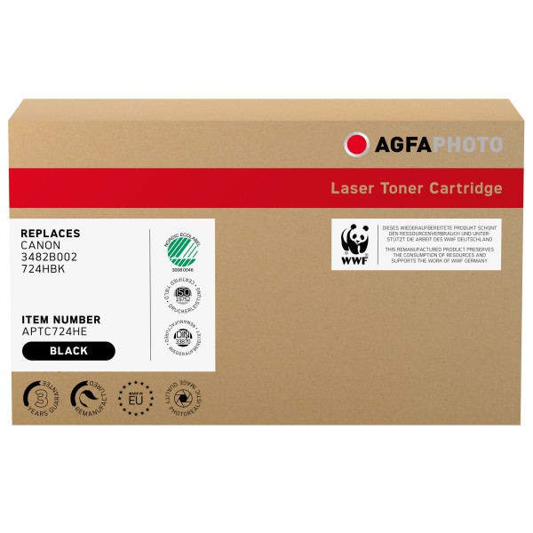 AgfaPhoto Toner APTC724HE wie Canon 3482B002 schwarz