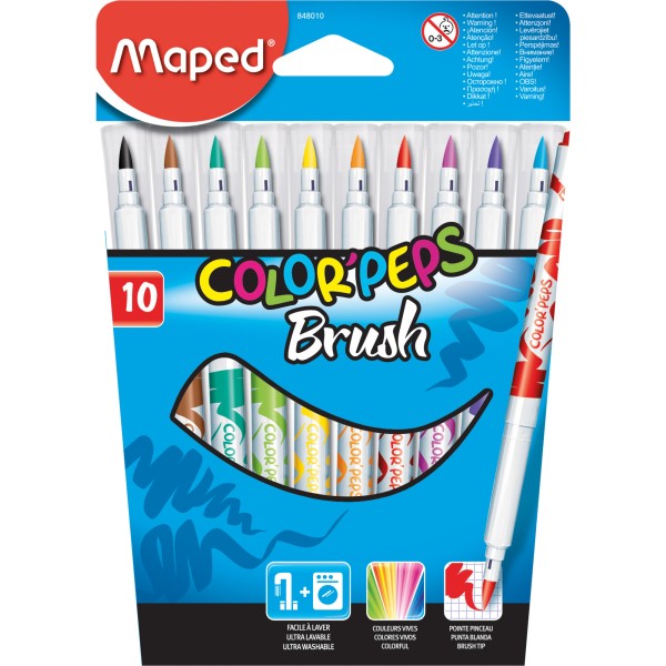 Maped Pinselfilzstift Color Peps Brush 848010 sort. 10St.