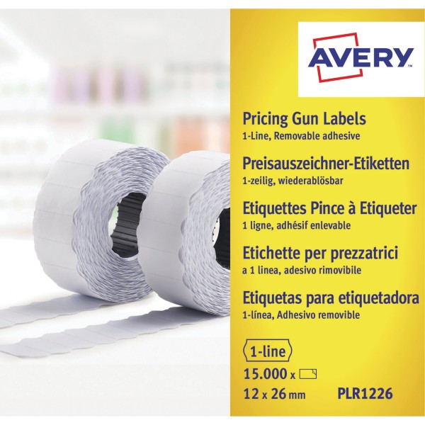 Avery Zweckform Endlosetikett PLR1226 12x26mm 15.000 St./Pack.