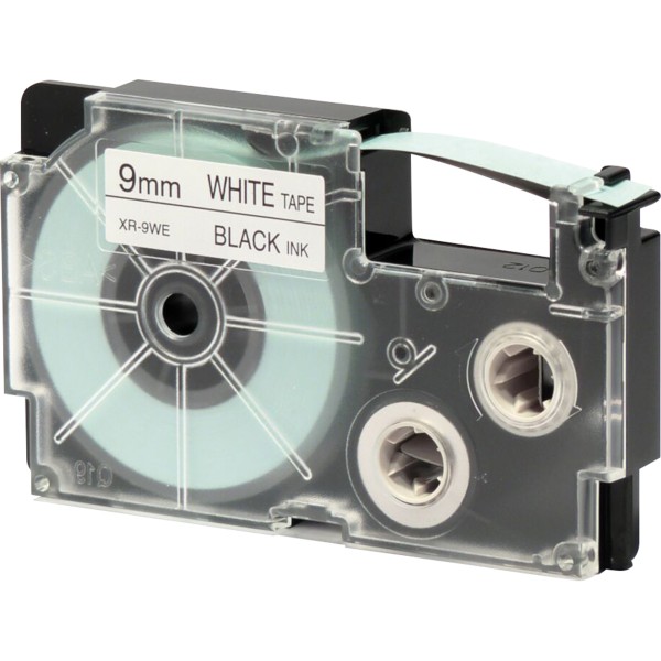 CASIO Schriftbandkassette XR-9WE 9mmx8m sw auf ws