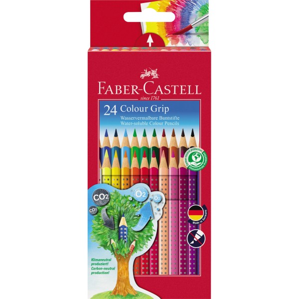 Faber-Castell Farbstift Colour GRIP 112424 farbig sortiert 24 St./Pack.