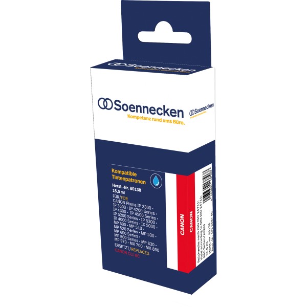 Soennecken Tintenpatrone 80138 wie Canon CLI8C cyan