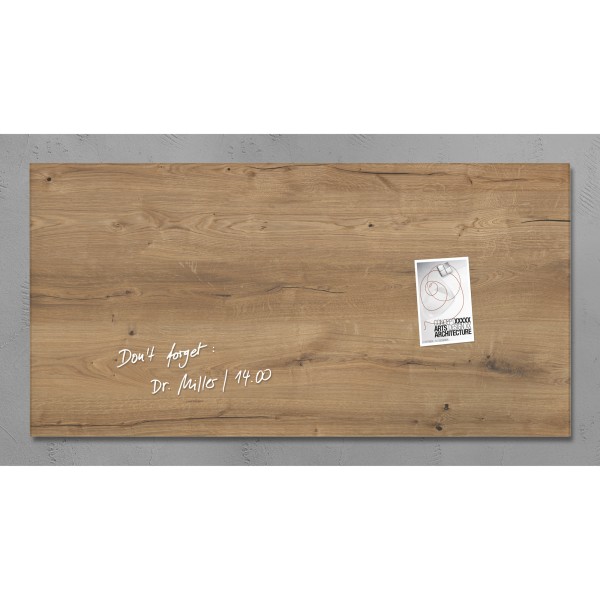 SIGEL Magnetboard Artverum GL258 910x460x15mm Glas Natural-Wood