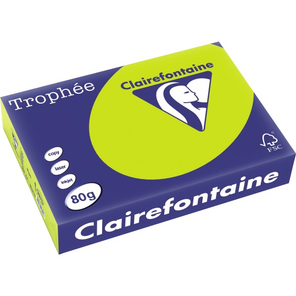 Clairefontaine Kopierpapier 2975C A4 80g neongrün 500Bl.