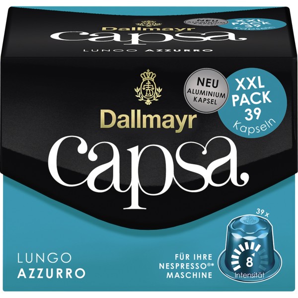 Dallmayr Kaffeekapsel capsa Lungo Azzurro XXL 106039000 39 St./Pack.