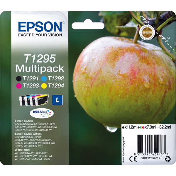 Epson Tintenpatrone C13T12954012 T1295 sw/c/m/y 4 St./Pack.