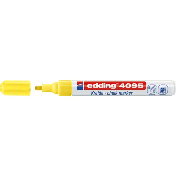 edding Kreidemarker 4095 4-4095065 2-3mm Rundspitze neongelb