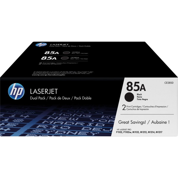 HP Toner CE285AD 85A 1.600Seiten schwarz 2 St./Pack.