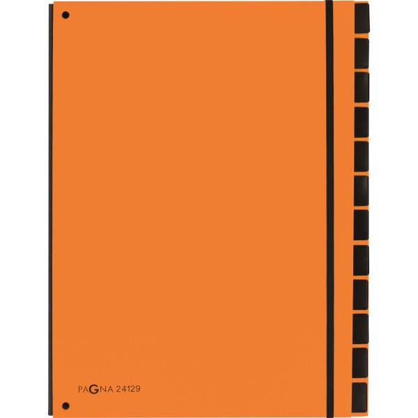 PAGNA Pultordner Trend 24129-09 12Fächer 3Schaulöcher orange
