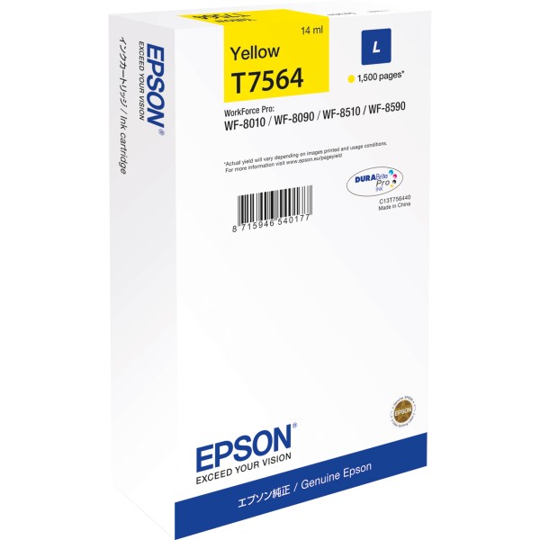 Epson Tintenpatrone C13T756440 T7564 1.500Seiten gelb